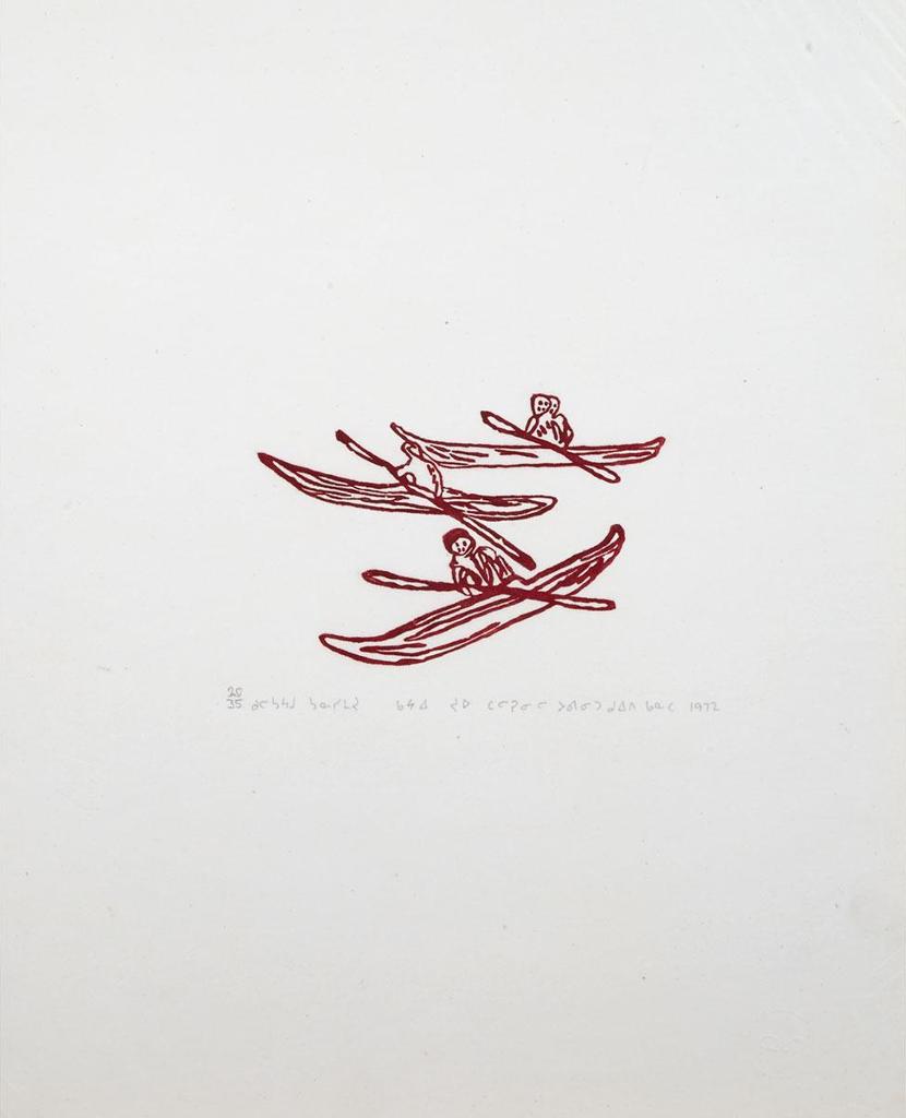 Joe Talirunili (1893-1976) - Hunters In Kayak