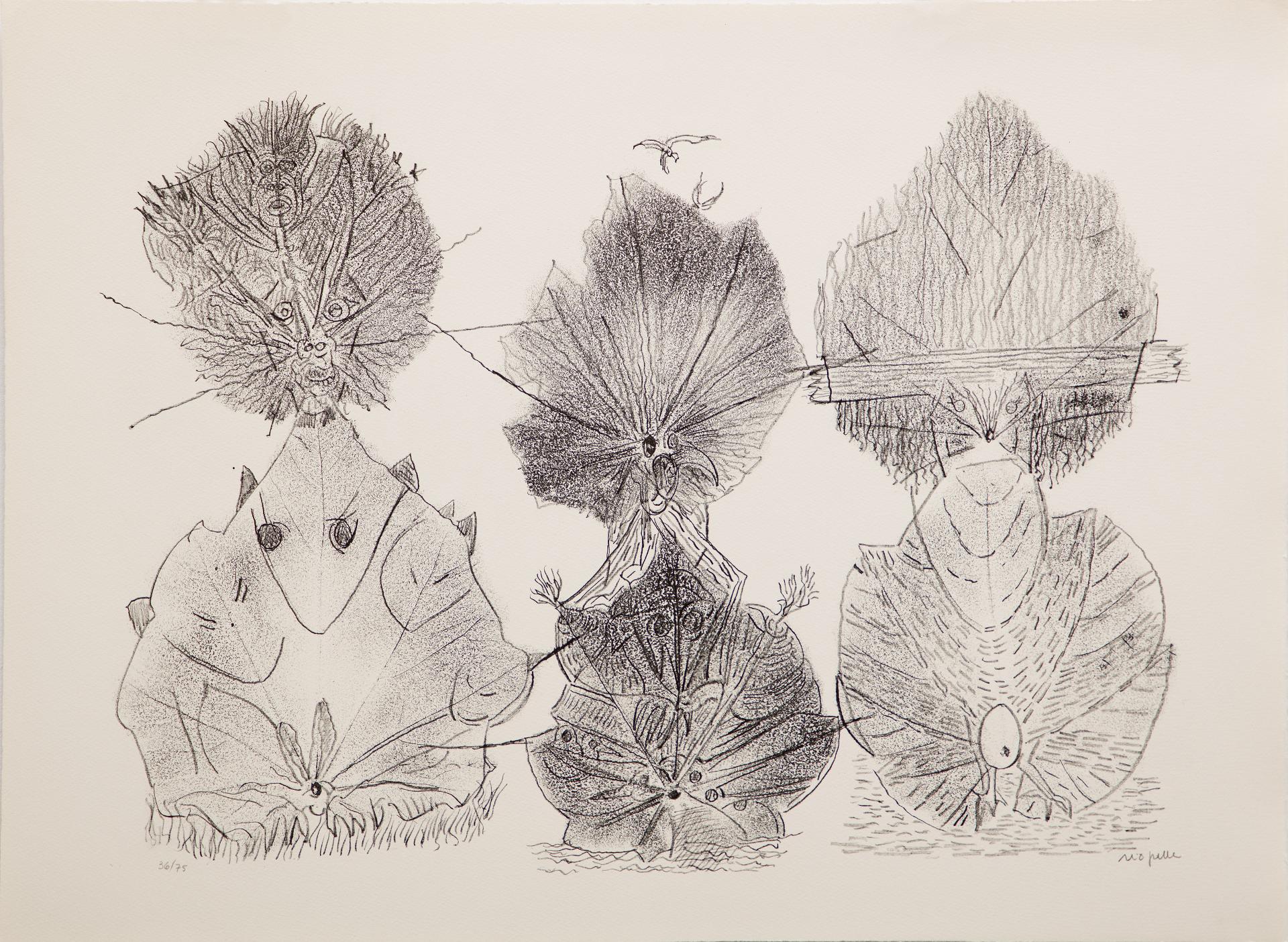 Jean-Paul Riopelle (1923-2002) - Lied à Émile Nelligan, planche nº 2, 1977 -1979