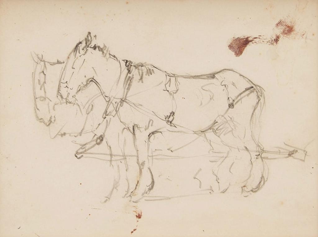 Manly Edward MacDonald (1889-1971) - Team of Horses; House by a Pond