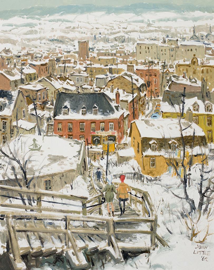 John Geoffrey Caruthers Little (1928-2024) - Les escaliers contre rue Lavigueur et rue Arago Est, Québec