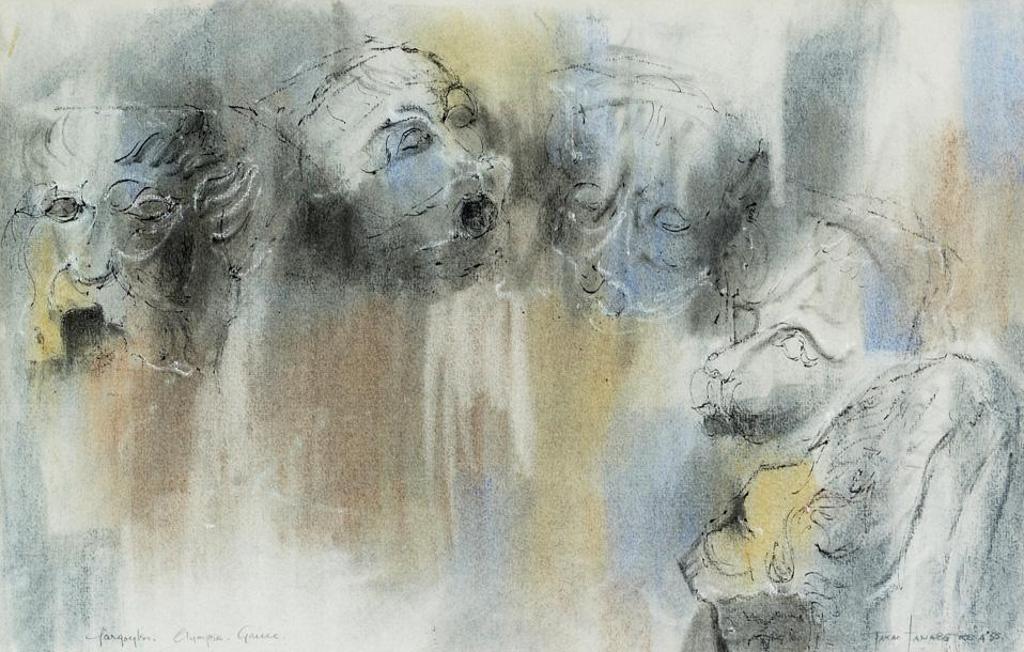 Takao Tanabe (1926) - Gargoyles From The Temple Of Zeus, Olympia, Greece
