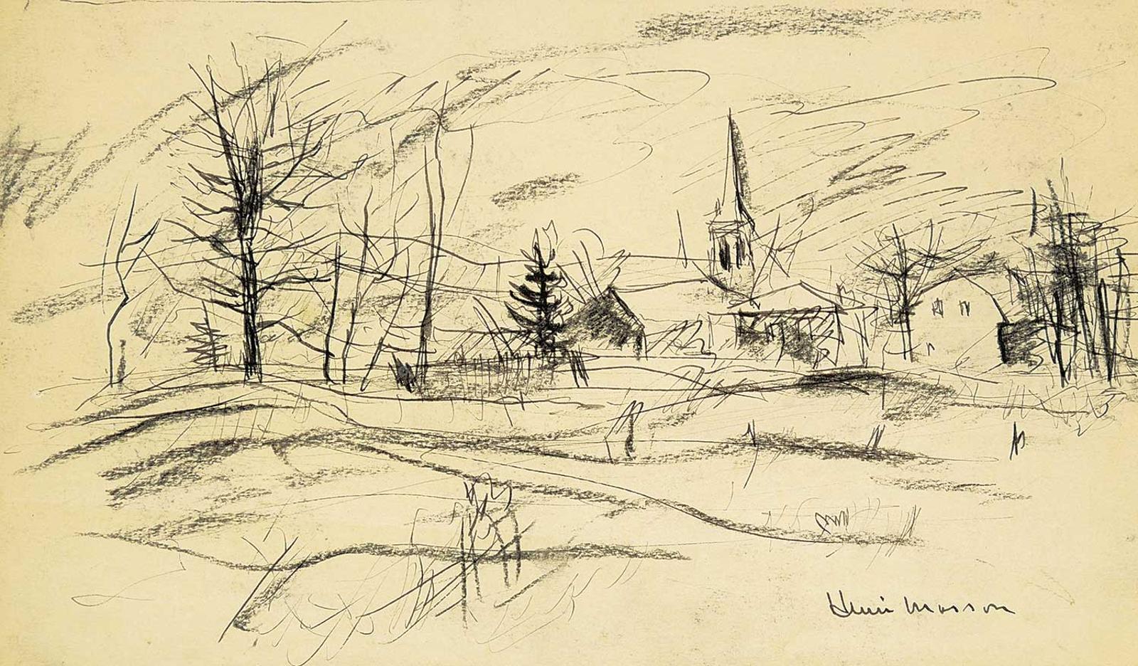 Henri Leopold Masson (1907-1996) - Untitled - Sketch of the Old Town