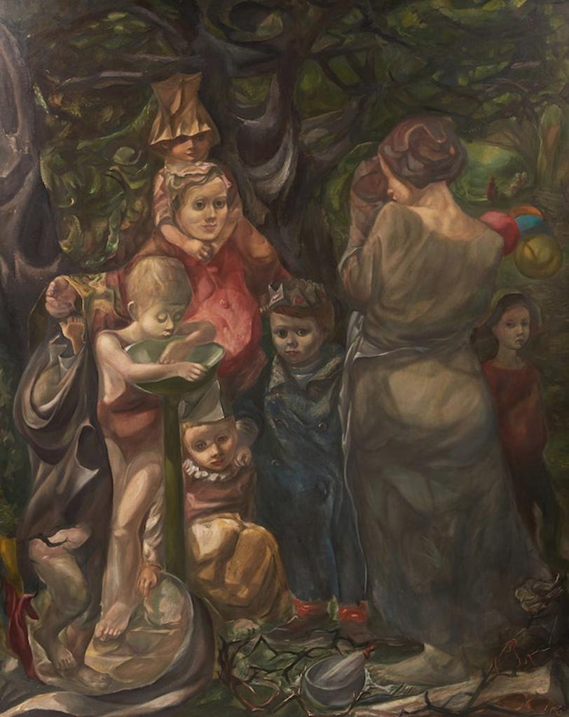 Jack Nichols (1921-2009) - Forest Scene with Figures