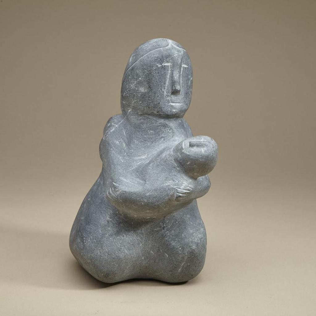 Elizabeth Nutaraaluk Aulatjut (1914-2002) - Woman Cradling Her Child