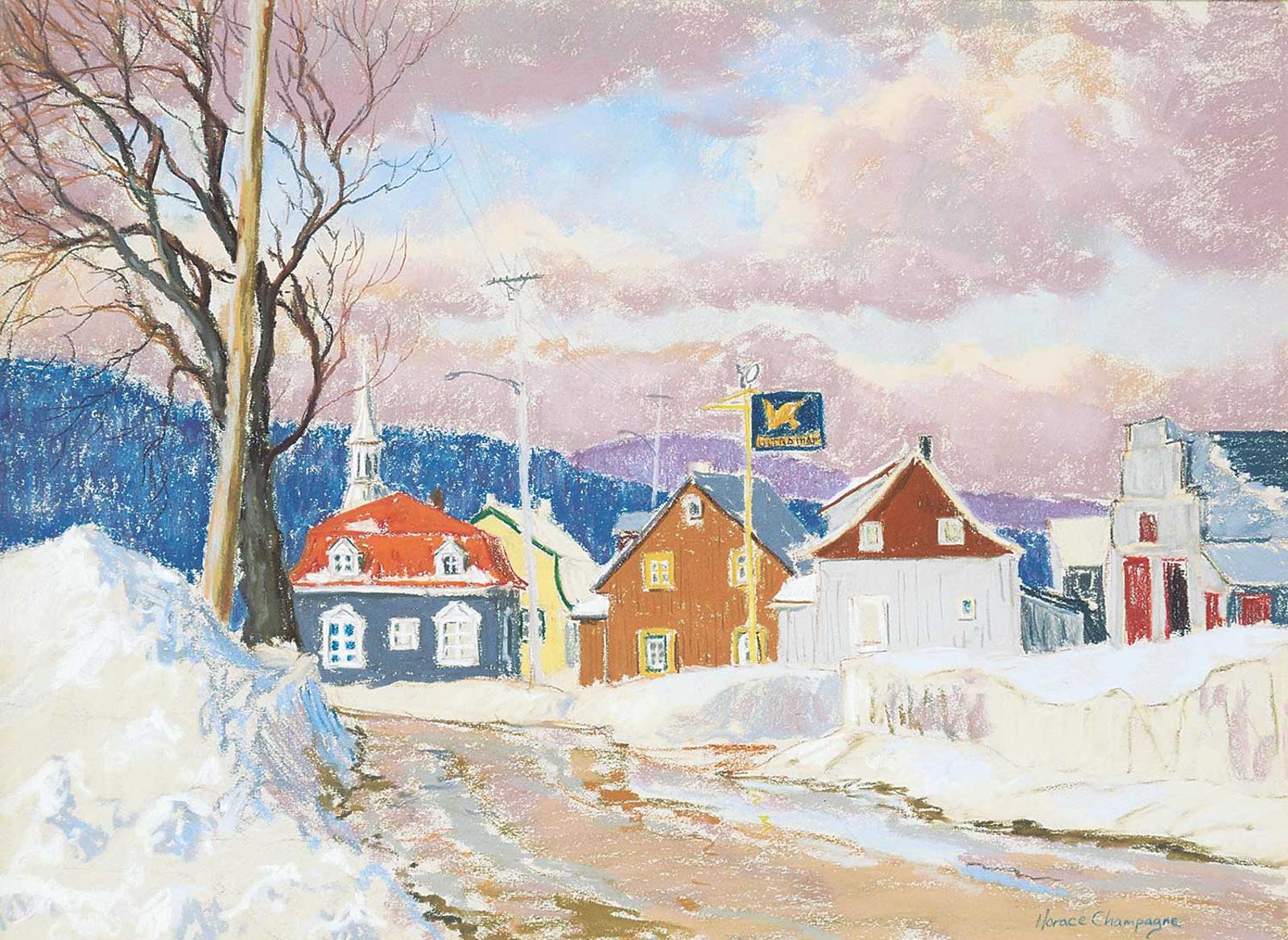 Horace Champagne (1937) - Matin d'Hiver aux Eboulements, Quebec
