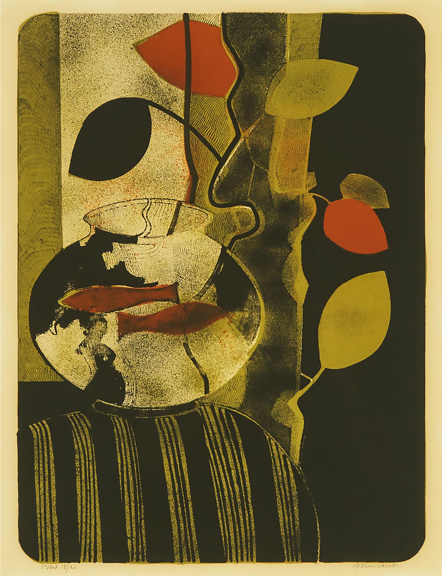 Andre Minaux (1923-1986) - Goldfish Bowl On A Ledge