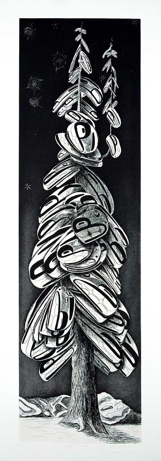 Lawrence Paul Yuxweluptun (1957) - Tree Study  #5/30