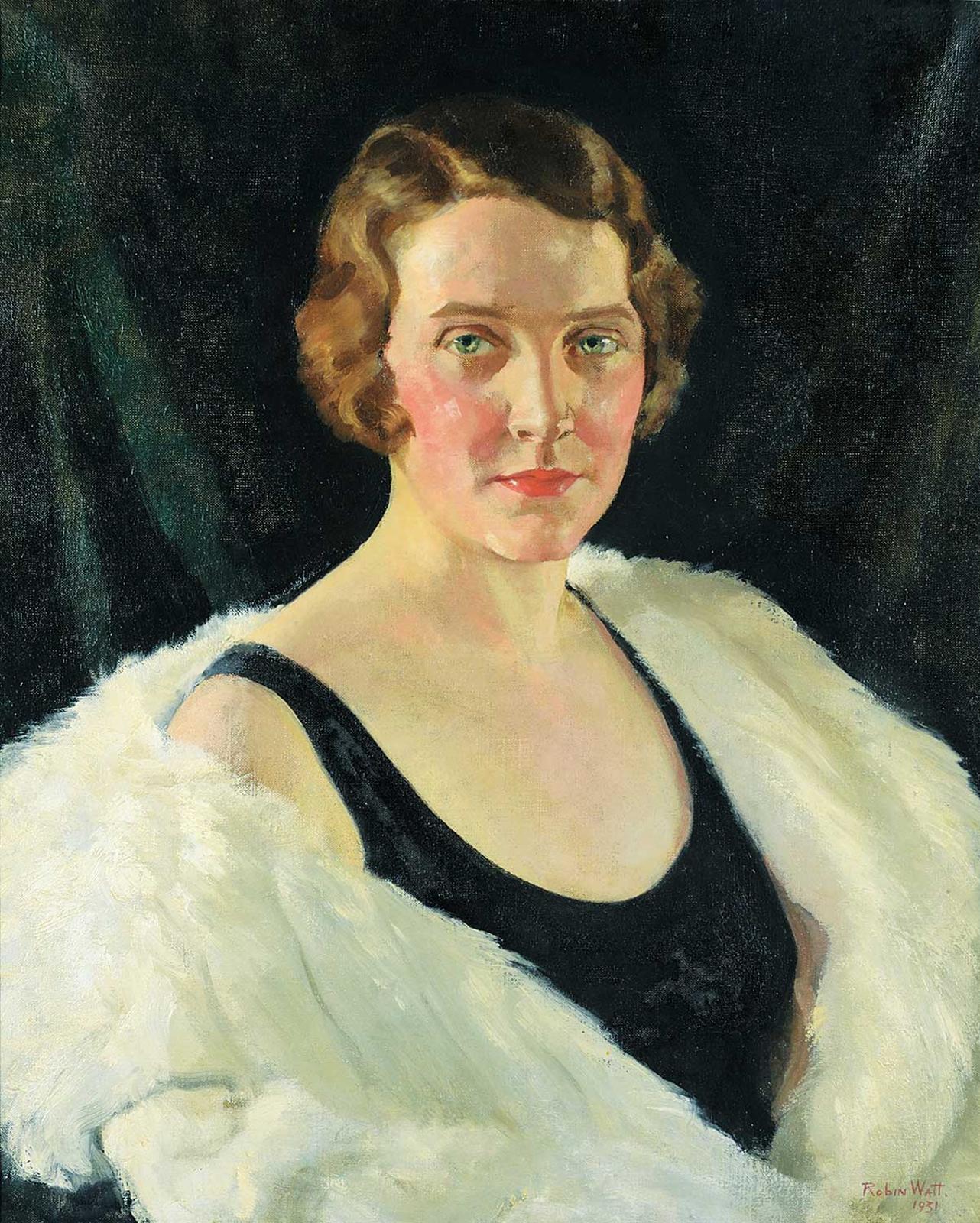 Henry Robertson [Robin] Watt - Untitled - Portrait of an Elegant Woman [Dorothy Isobel Binns]