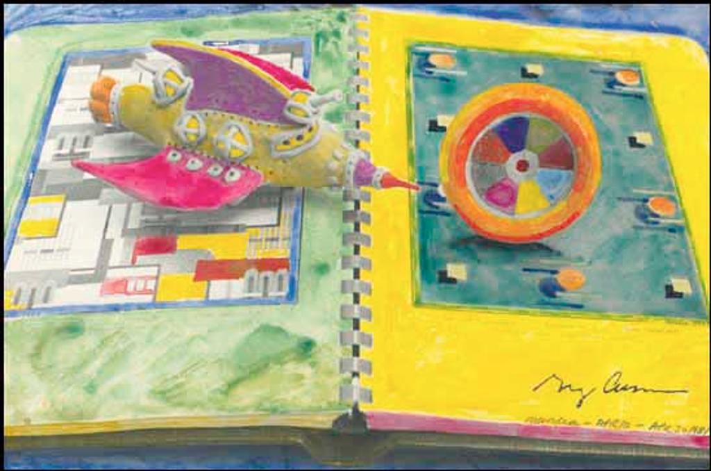Gregory Richard Curnoe (1936-1992) - Rocket Ship, Painting and Linoleum Sample Book