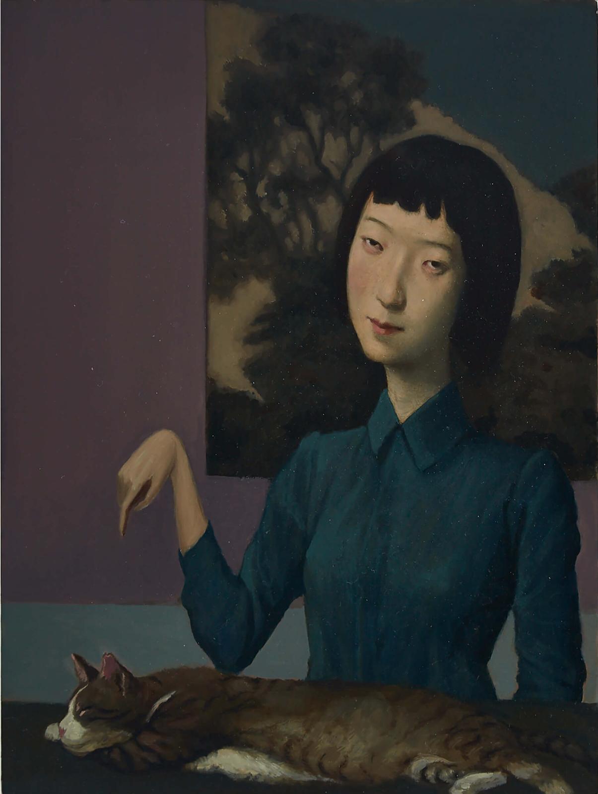 Jeffrey Chong Wang - Girl Playing With Cat