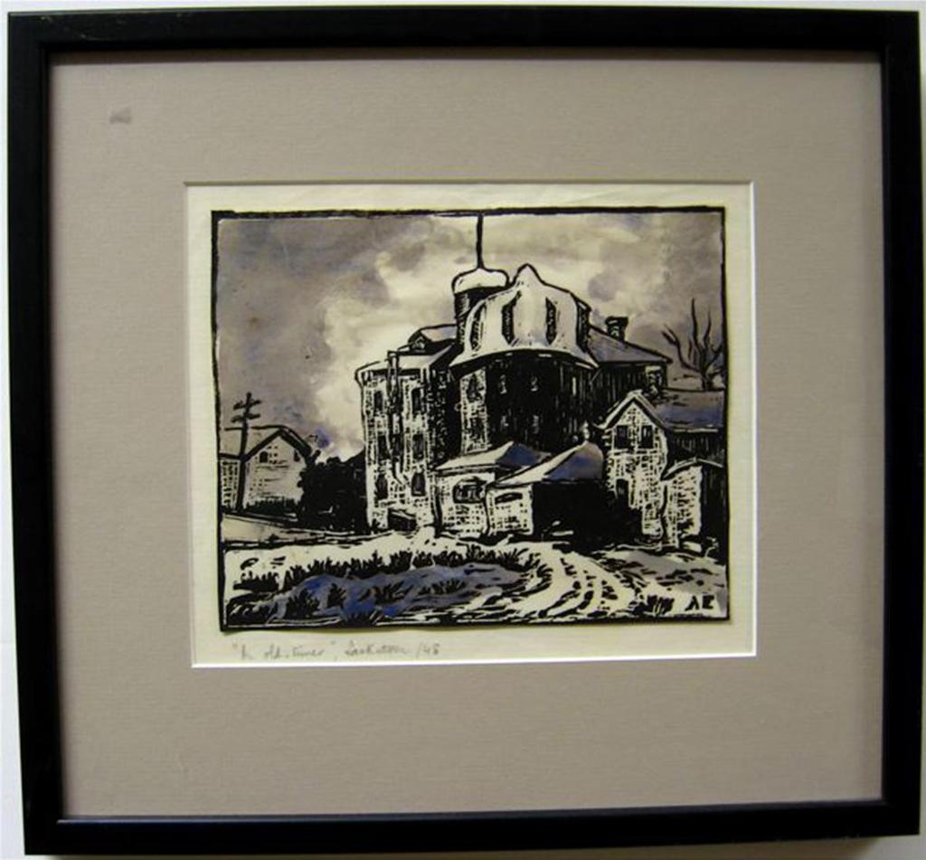 Antonia Eastman (1886-1972) - An Old-Timer, Saskatoon; The Deceited Market Place, Saskatoon
