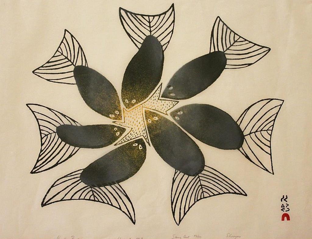 Shouyu Pootoogook (1937) - Birds Feeding