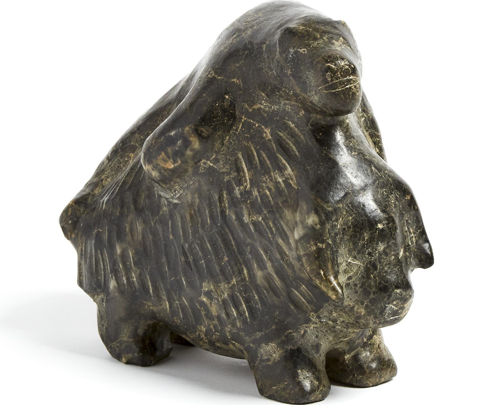 Barnabus Arnasungaaq (1924-2017) - Bear Attacking Musk Ox