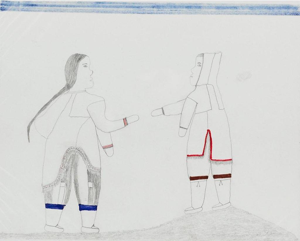 Nicholas Ikkuti (1920) - Untitled (Two Figures)