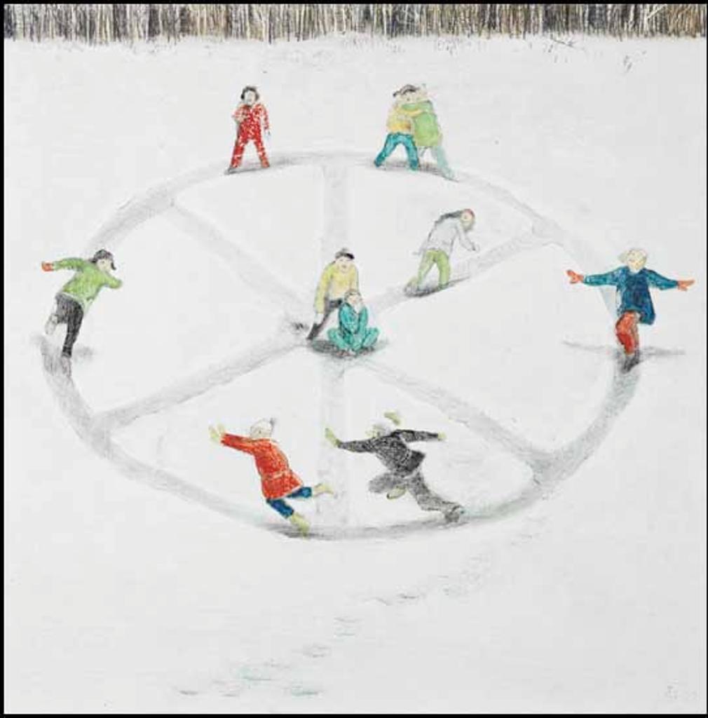 William Kurelek (1927-1977) - Fox & Goose, (Games Children Play Series)