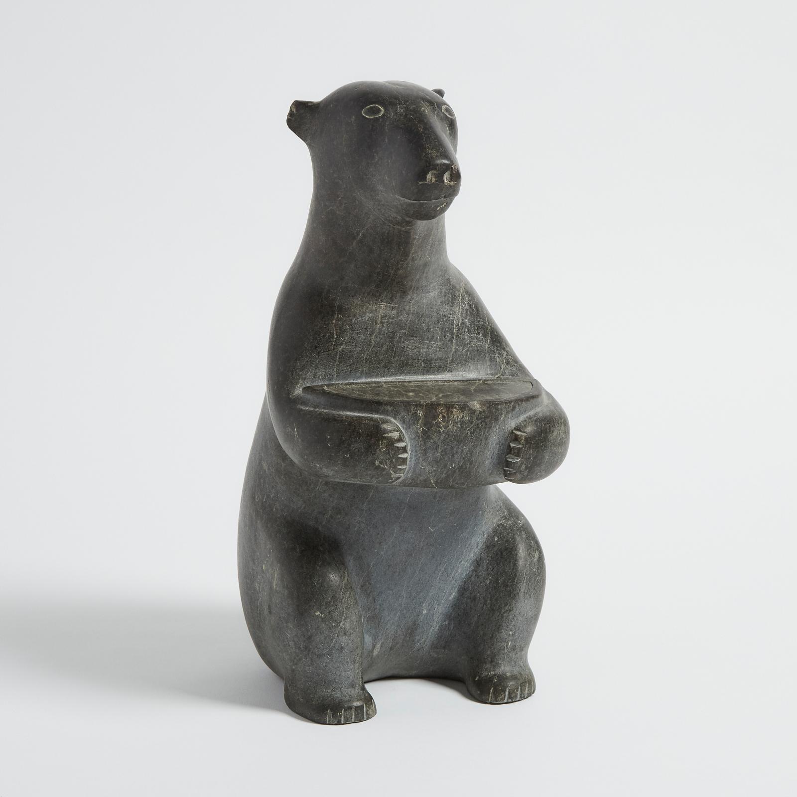 Jacob Peterloosie (1930) - Polar Bear Holding A Kudlik