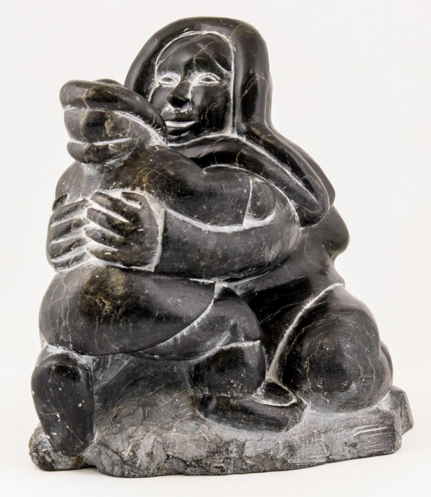 Josephie Nalukturuk (1936) - Crouching Mother And Child
