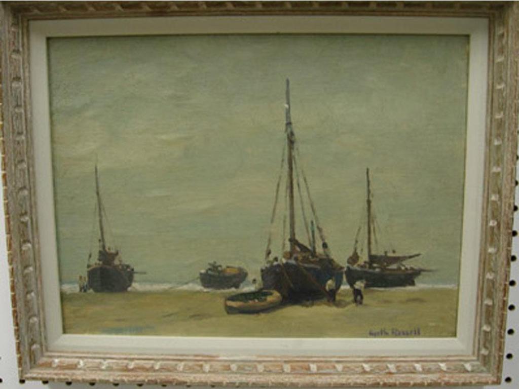 Gyrth Russell (1892-1970) - Sandbarges At Westward Ho