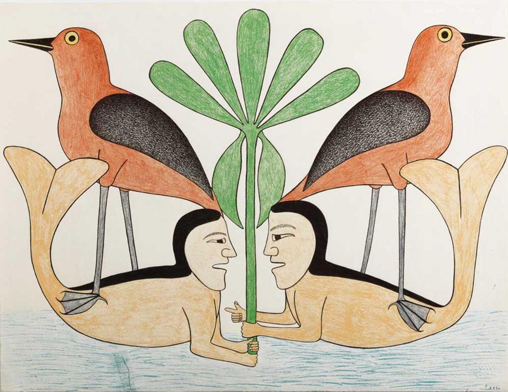 Kenojuak Ashevak (1927-2013) - Sednas with nature