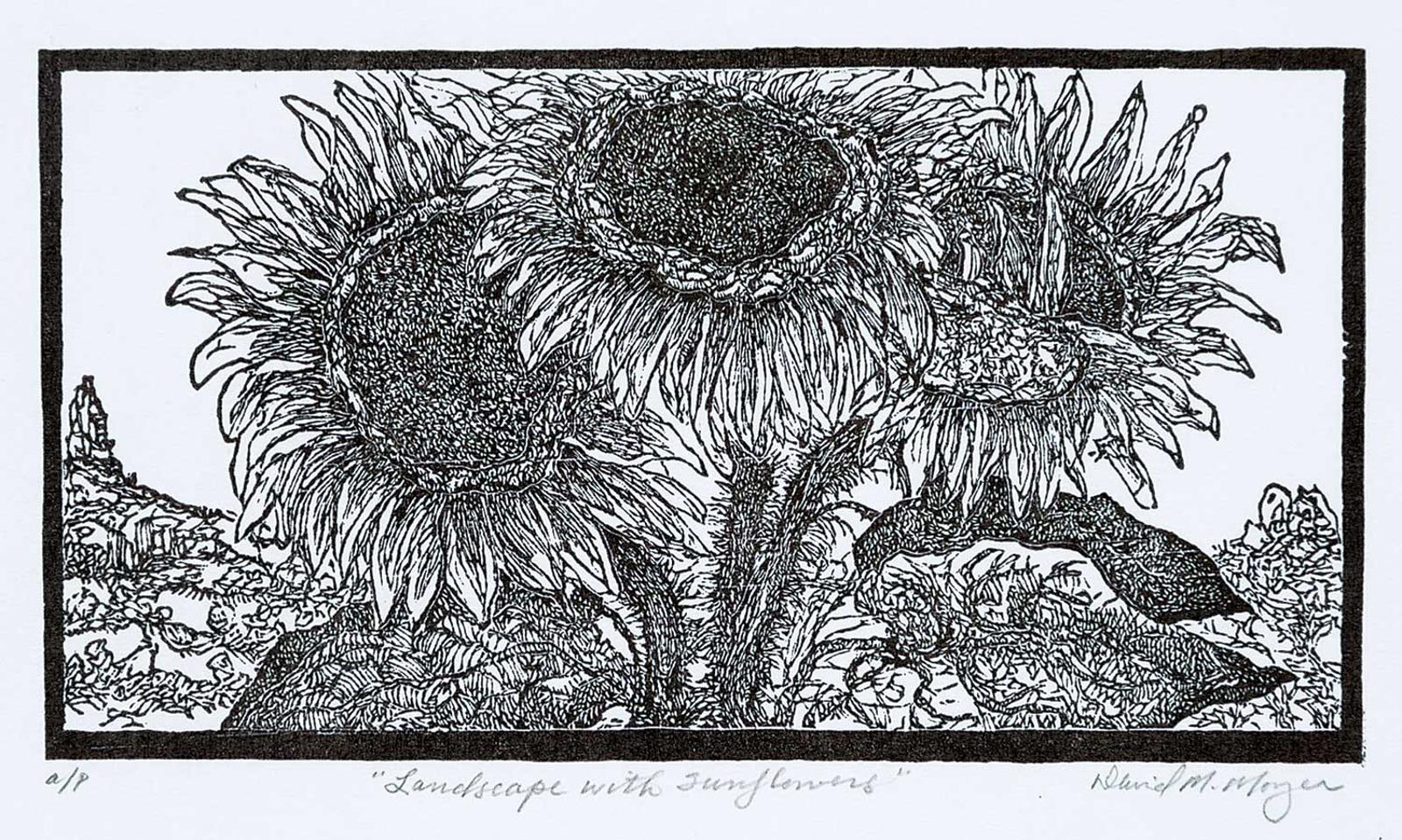 David M. Moyer - Landscape with Sunflower #a/p