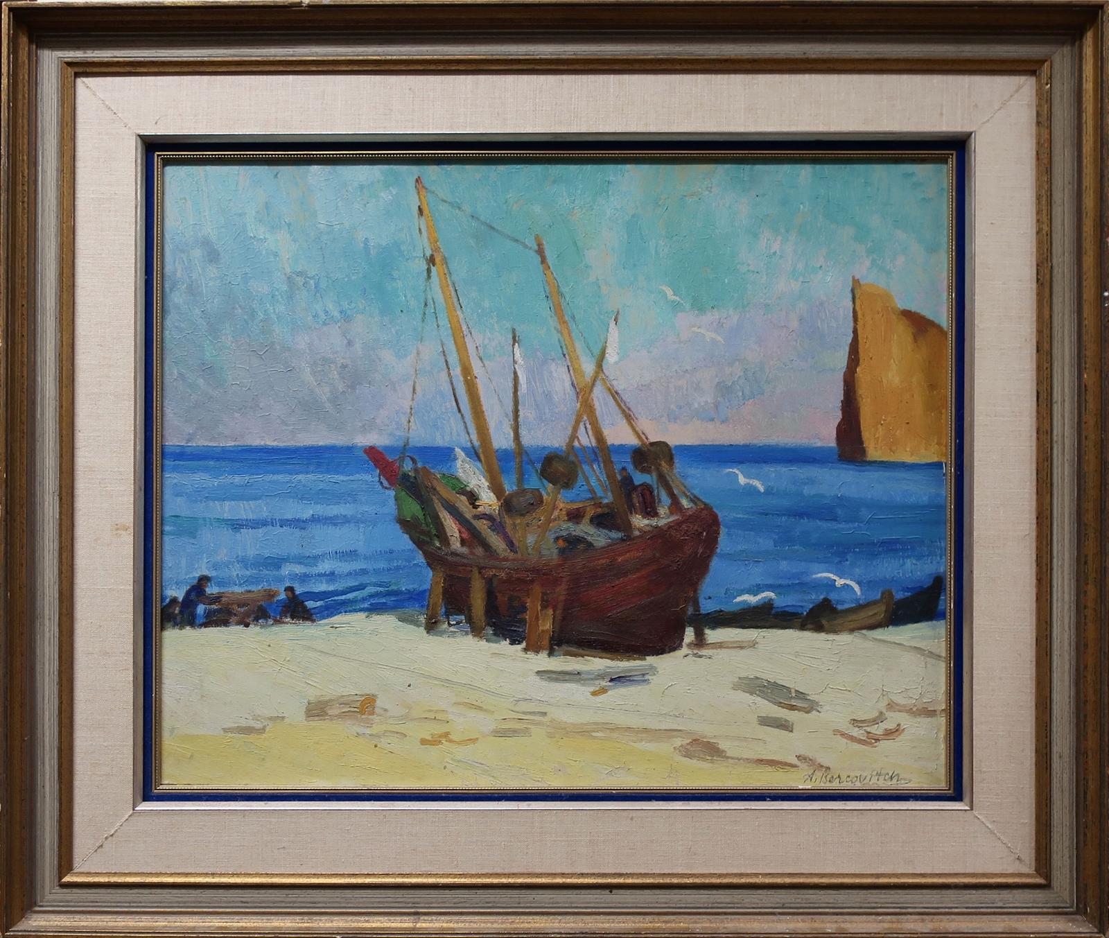 Alexandre Bercovitch (1893-1951) - Untitled (Shore Study With Boats And Perce Rock)