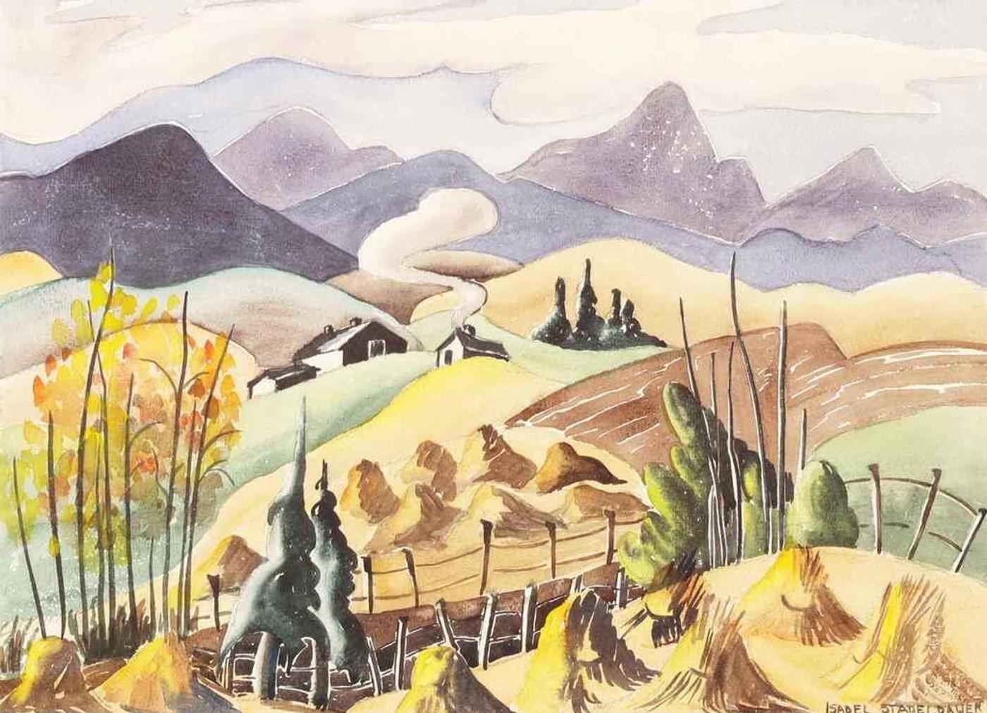 Isabel Stadelbauer (1909-2004) - Autumn In Alberta; 1944