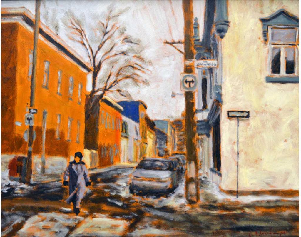Luc Deschamps (1961-2021) - In a hurry  near Victoria Park  Quebec City