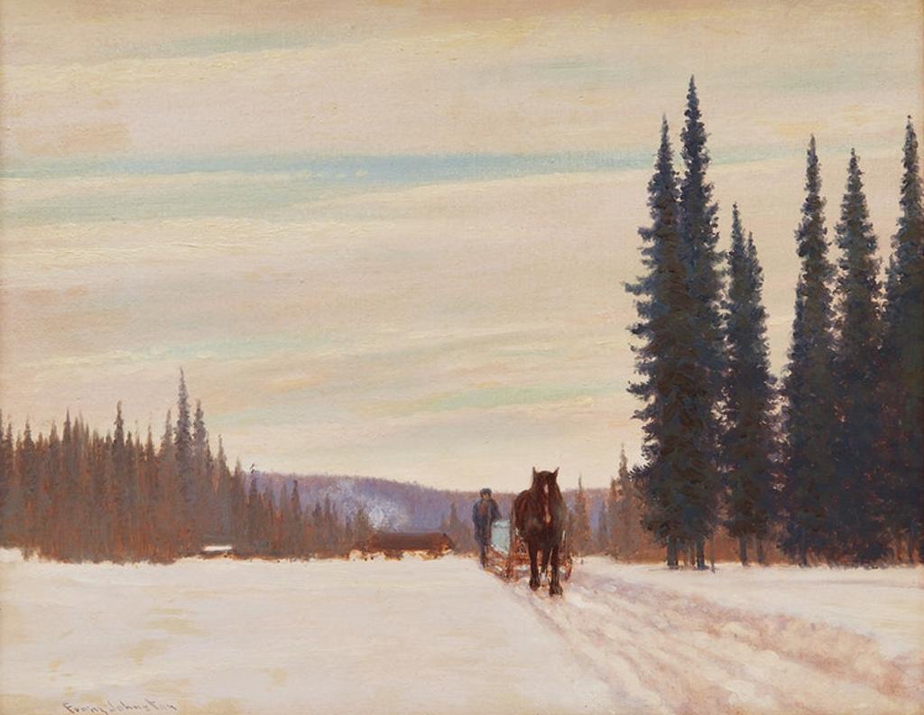Frank (Franz) Hans Johnston (1888-1949) - Hauling Ice - Near Nipigon