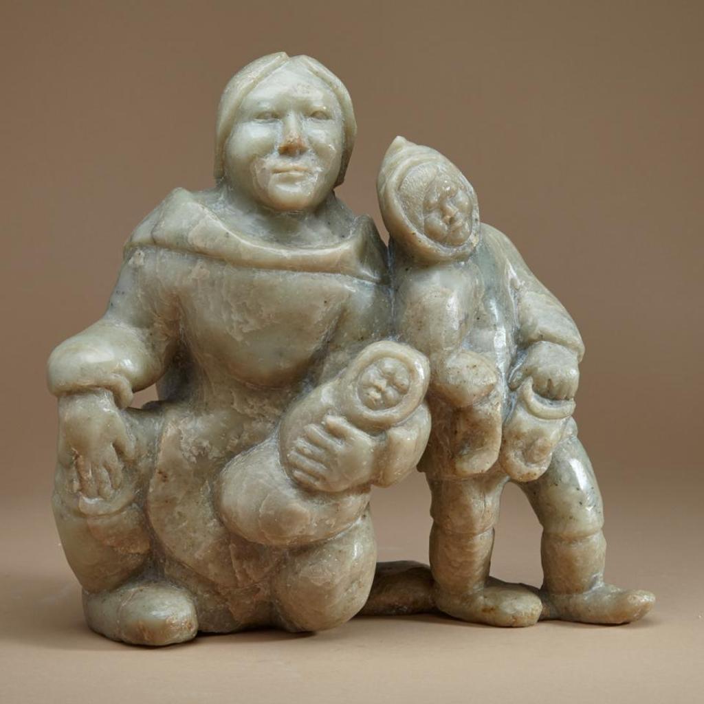 Henry Evaluardjuk (1923-2007) - Woman With Her Children