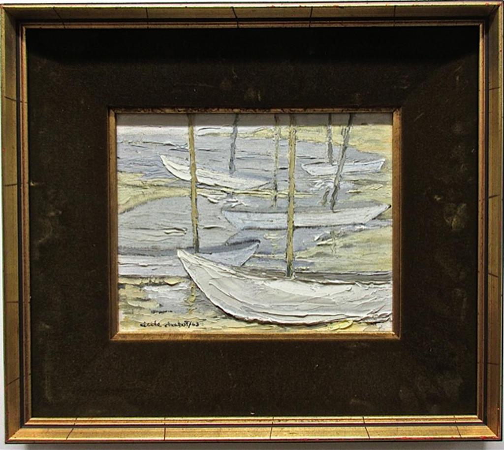 Cecile Chabot (1907-1990) - White Boats; Farm Fields Of Colour