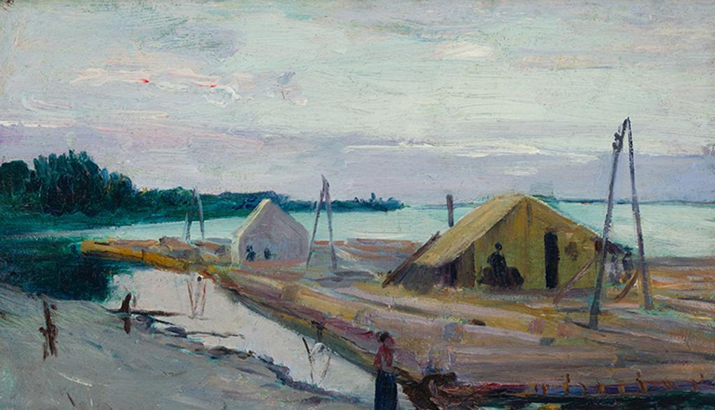 Maurice Galbraith Cullen (1866-1934) - From Nature, Raft on St. Lawrence