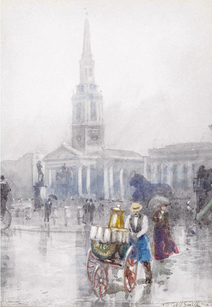 Frederic Martlett Bell-Smith (1846-1923) - St. Mary-Le-Strand, Trafalgar Square, London