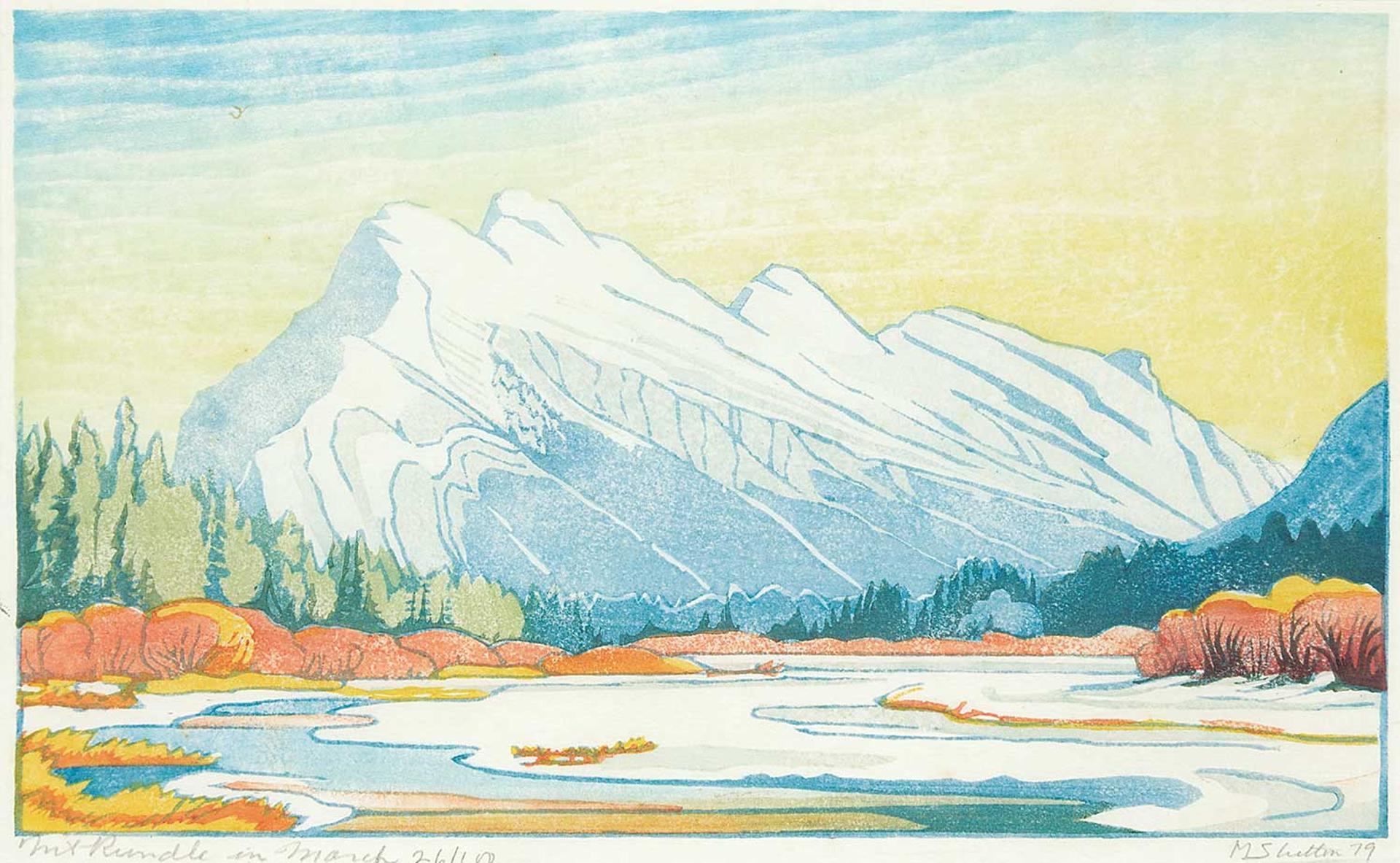 Margaret Dorothy Shelton (1915-1984) - Mt. Rundle in March #26/100
