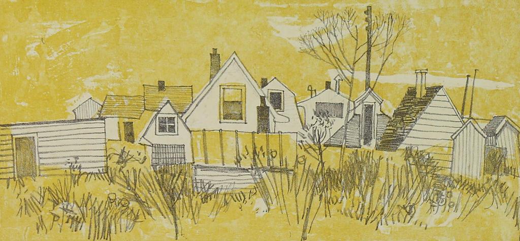 Maxwell Bennett Bates (1906-1980) - Village; 1956
