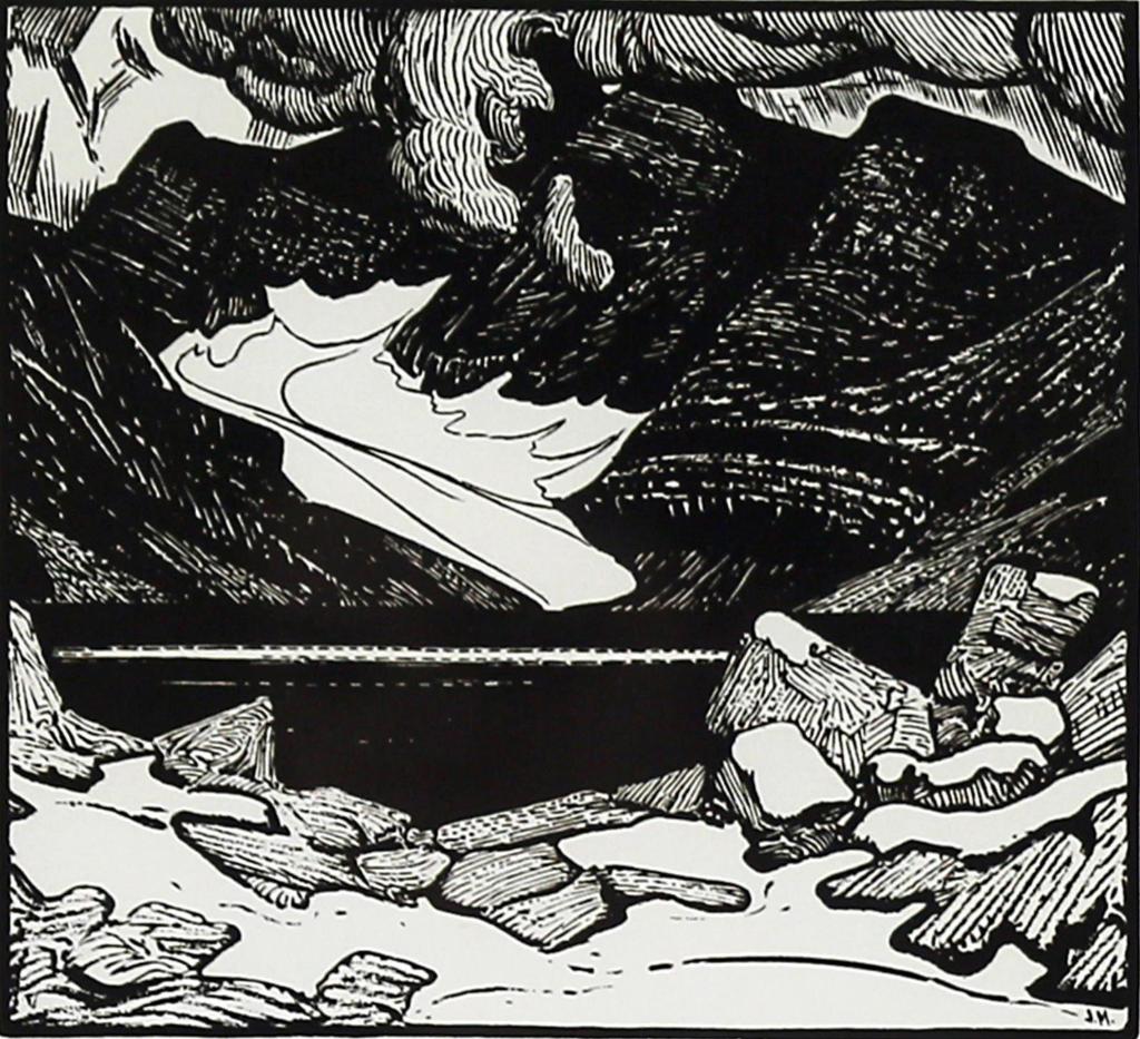 James Edward Hervey (J.E.H.) MacDonald (1873-1932) - A Glacial Lake, Rocky Mountains; 1925