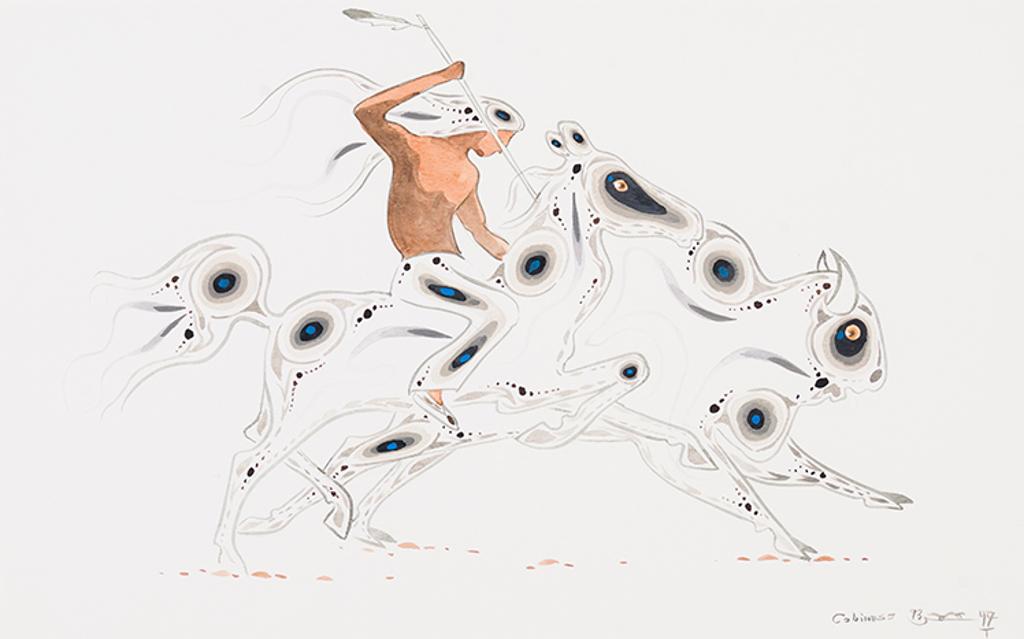 Eddy Cobiness (1933-1996) - Hunting on Horseback