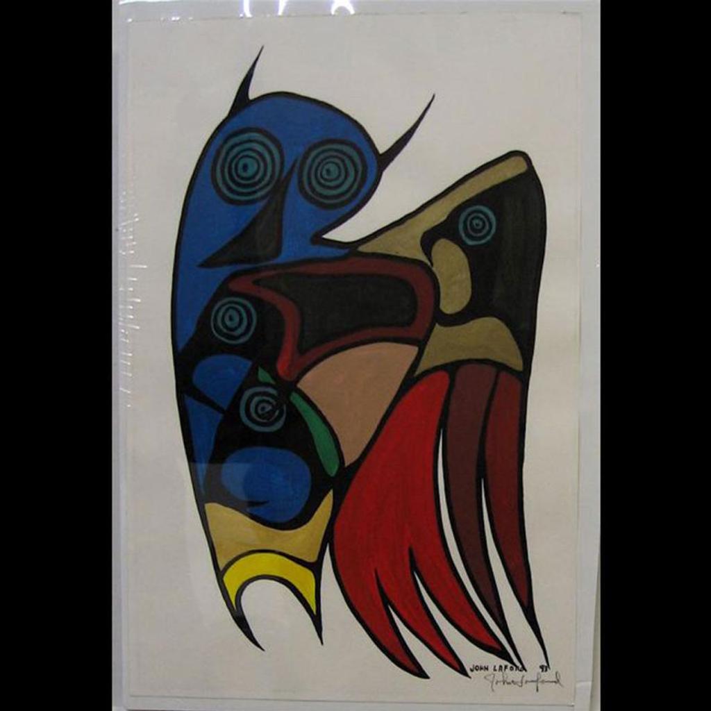 John Eric Laford (1954) - Little Moon, Owl Spirit & Racoons