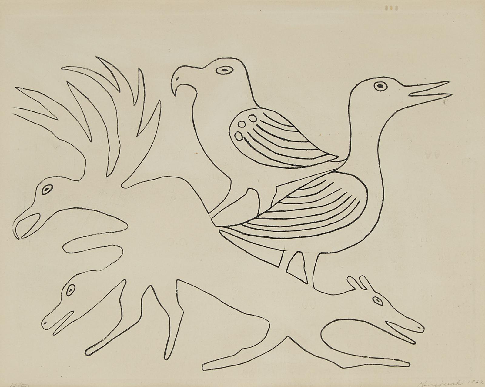Kenojuak Ashevak (1927-2013) - Untitled #11