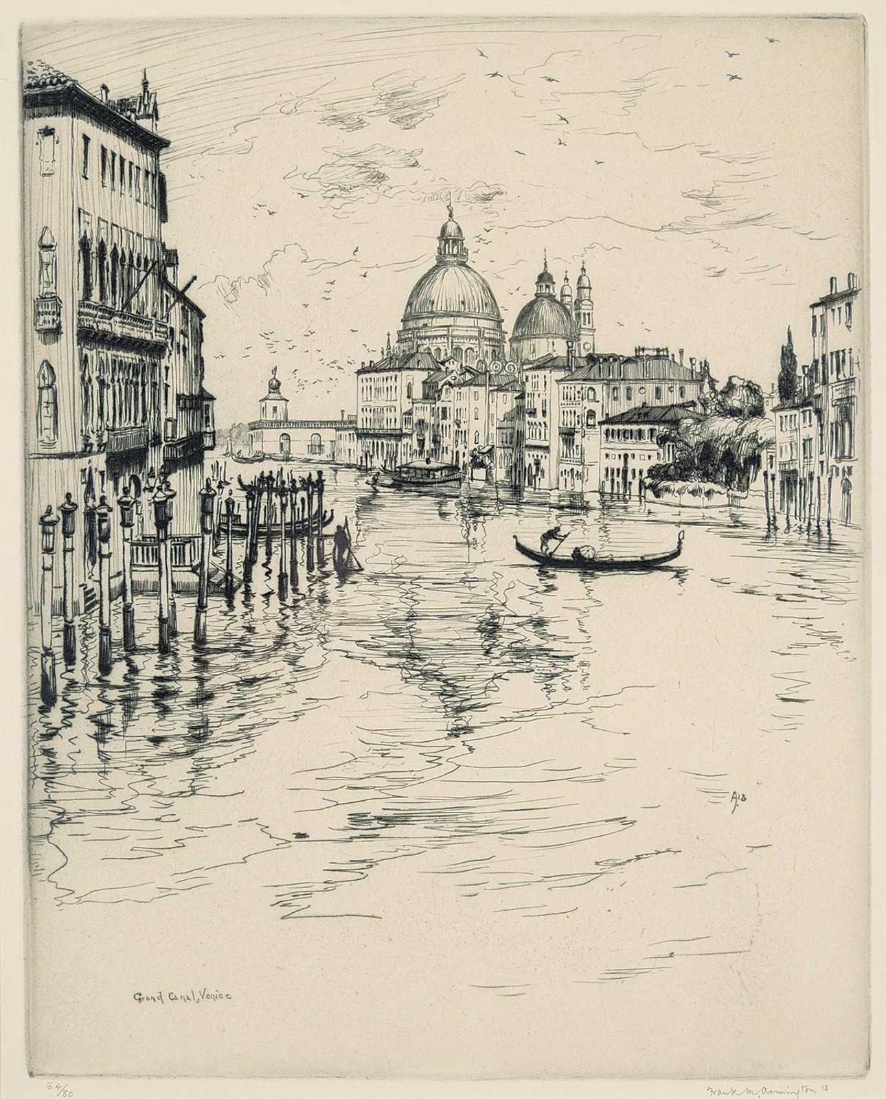 Franklin Milton Armington (1876-1941) - Grand Canal, Venice #64/80