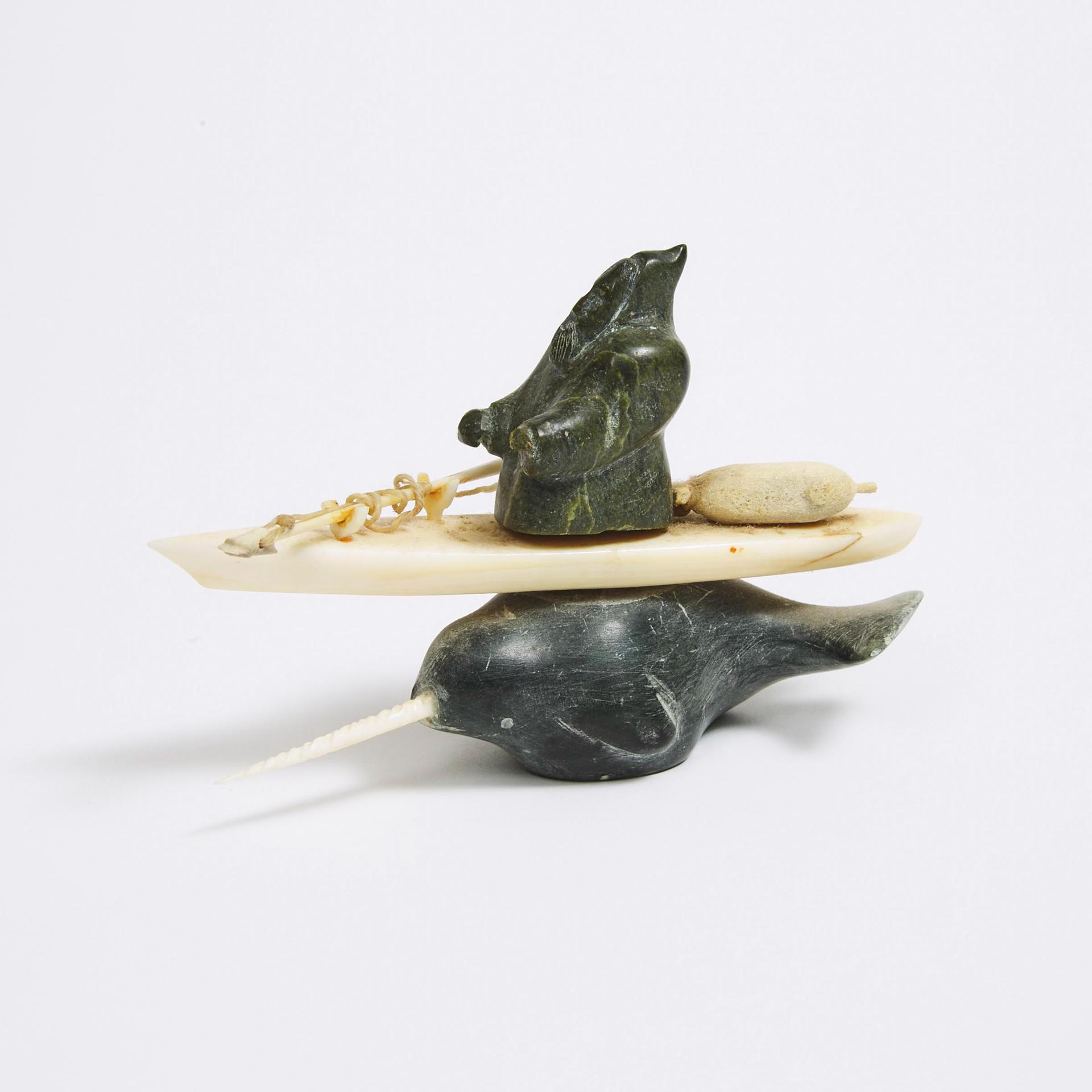 Eugene Epkanaq (1939) - Hunter Over A Narwhal