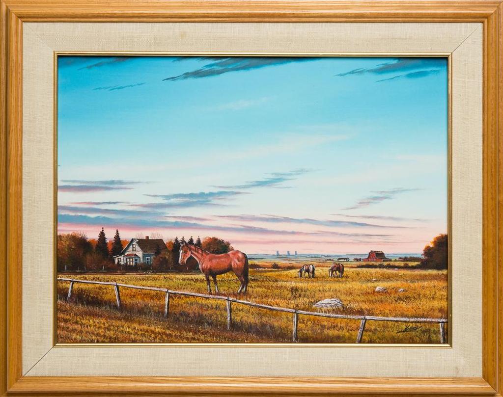 Bob Millard (1947-2014) - Untitled - Horses at Dusk