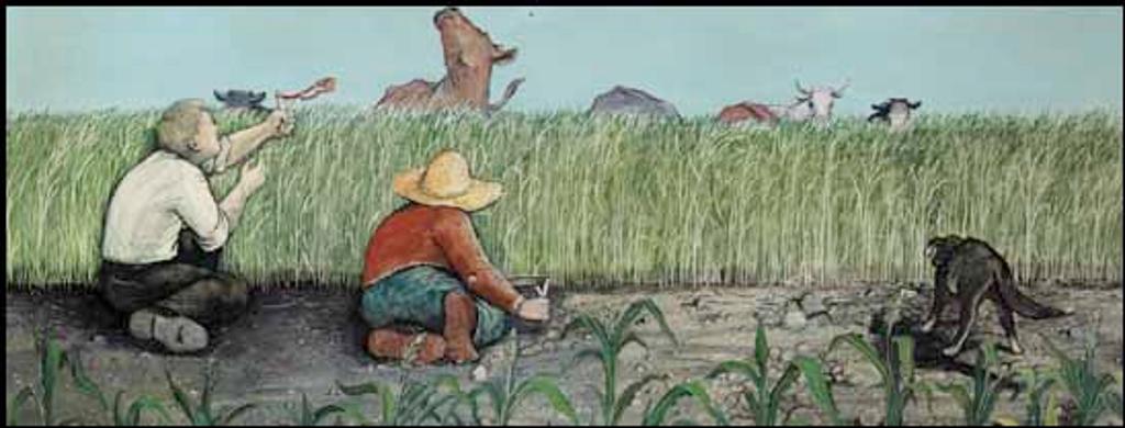 William Kurelek (1927-1977) - Ambushing the Enemy