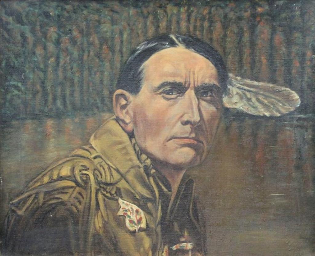 Arthur Leslie - Portrait of Grey Owl