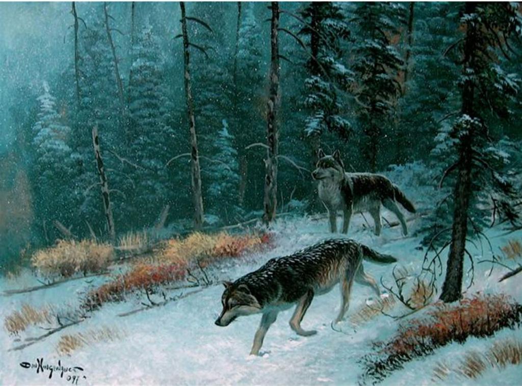 Don Ningewance (1948) - Midnight Hunters (Wolves)