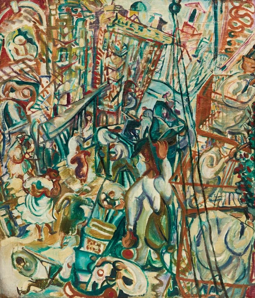 Pegi Margaret Kathleen Nicol MacLeod (1904-1949) - Construction on E. 88th Street, NYC