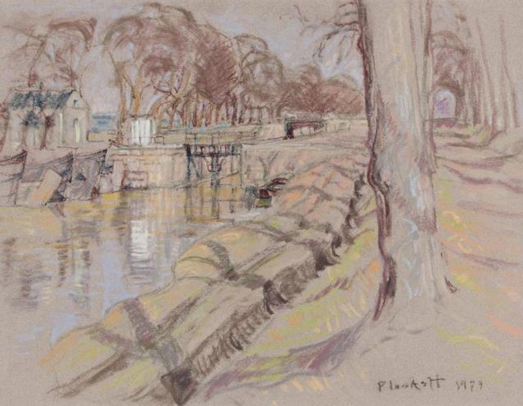 Joseph (Joe) Francis Plaskett (1918-2014) - The Locks in Winter