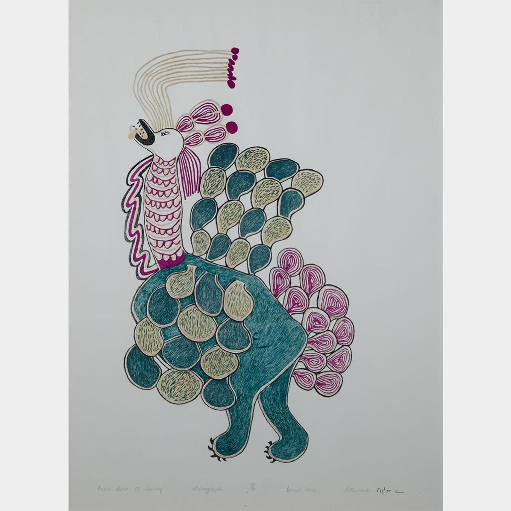 Pitseolak Ashoona (1904-1983) - First Bird Of Spring
