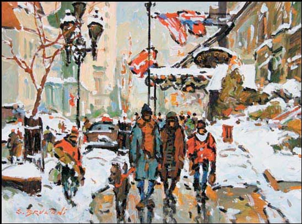 Serge Brunoni (1938-2020) - Montreal, le Promenade Devant le Ritz