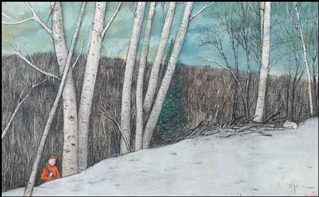 William Kurelek (1927-1977) - Hare Hunting on Warm Winter's Day, Renfrew County
