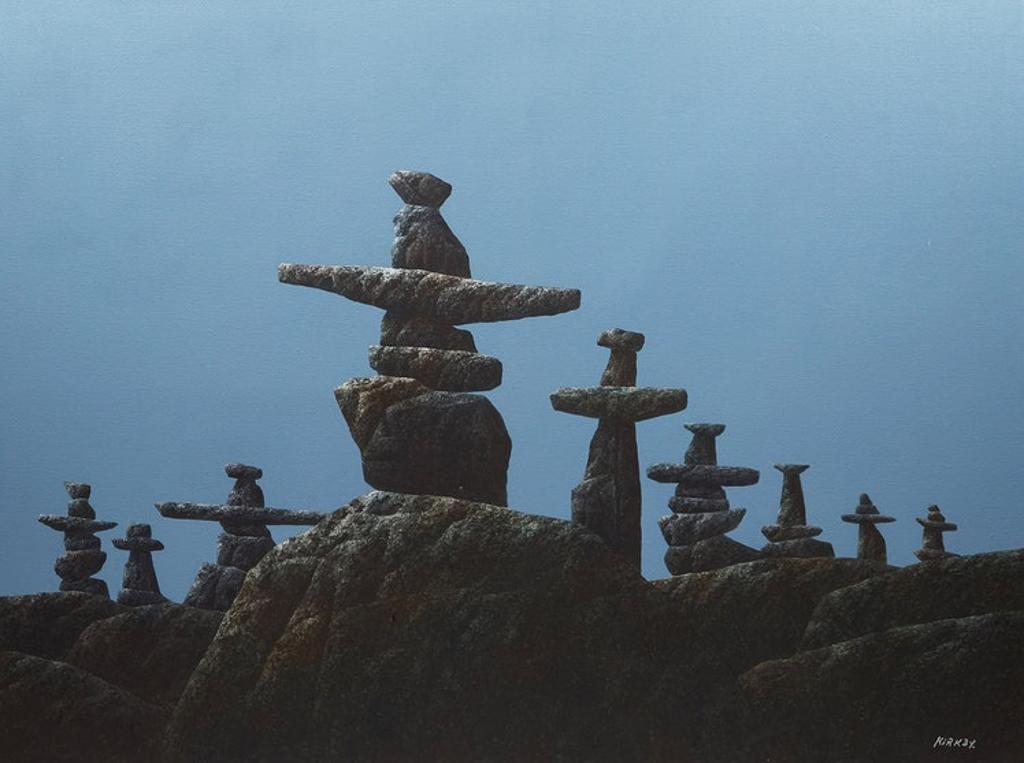 Ken Kirkby (1940-2023) - Landscape with Cairns